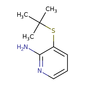 CC(Sc1cccnc1N)(C)C