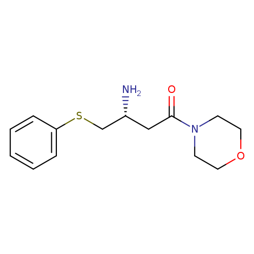 N[C@H](CC(=O)N1CCOCC1)CSc1ccccc1