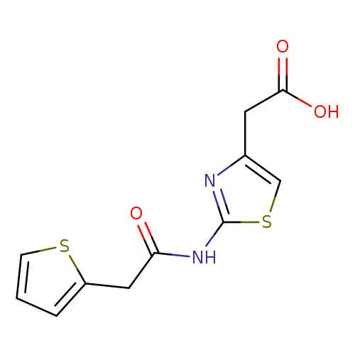 O=C(Cc1cccs1)Nc1scc(n1)CC(=O)O