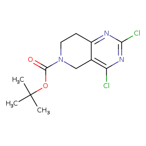 Clc1nc(Cl)c2c(n1)CCN(C2)C(=O)OC(C)(C)C