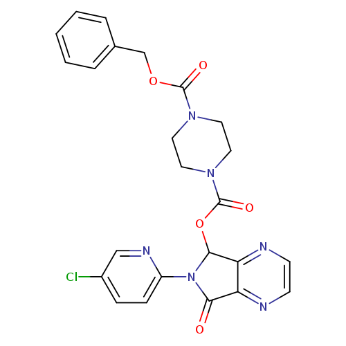 Clc1ccc(nc1)N1C(OC(=O)N2CCN(CC2)C(=O)OCc2ccccc2)c2c(C1=O)nccn2