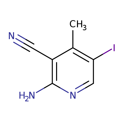 N#Cc1c(N)ncc(c1C)I