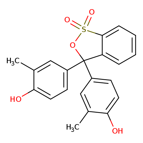 Cc1cc(ccc1O)C1(OS(=O)(=O)c2c1cccc2)c1ccc(c(c1)C)O