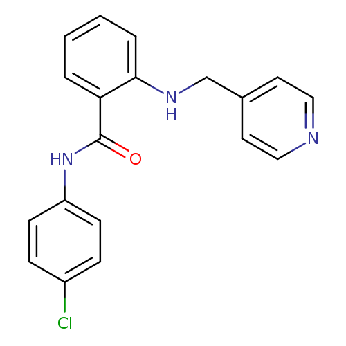 Clc1ccc(cc1)NC(=O)c1ccccc1NCc1ccncc1