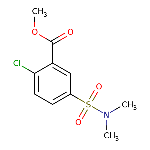 COC(=O)c1cc(ccc1Cl)S(=O)(=O)N(C)C