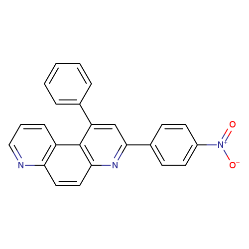 [O-][N+](=O)c1ccc(cc1)c1nc2ccc3c(c2c(c1)c1ccccc1)cccn3