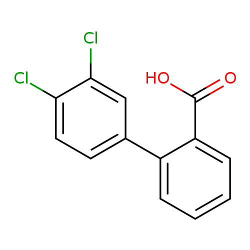 OC(=O)c1ccccc1c1ccc(c(c1)Cl)Cl