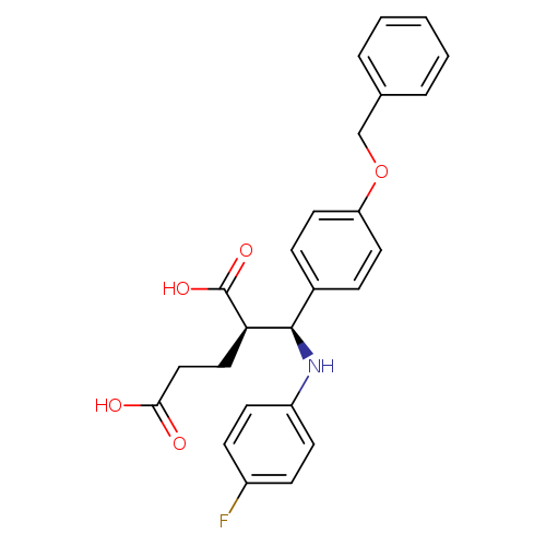 OC(=O)CC[C@H]([C@@H](c1ccc(cc1)OCc1ccccc1)Nc1ccc(cc1)F)C(=O)O