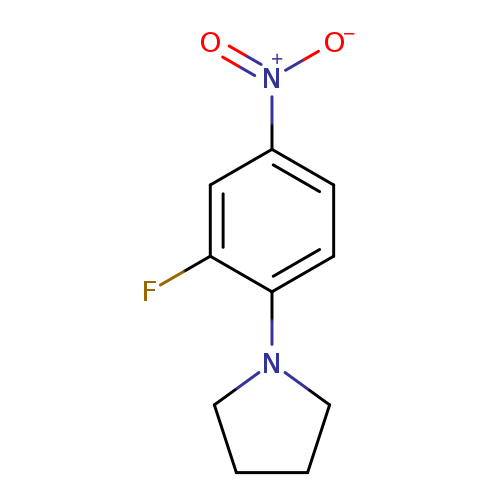 Fc1cc(ccc1N1CCCC1)[N+](=O)[O-]