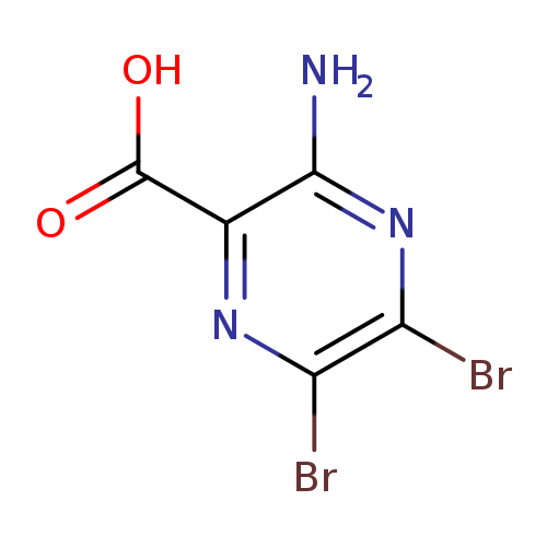 OC(=O)c1nc(Br)c(nc1N)Br