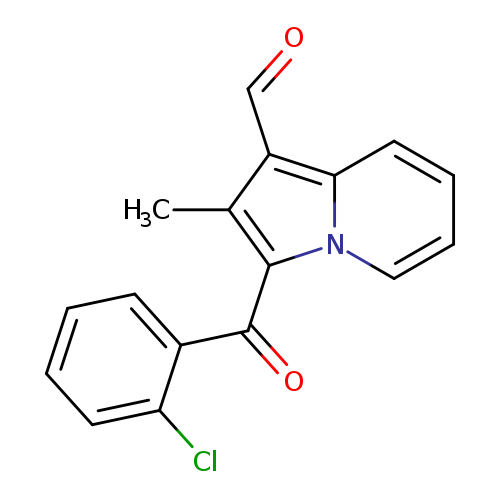 O=Cc1c(C)c(n2c1cccc2)C(=O)c1ccccc1Cl
