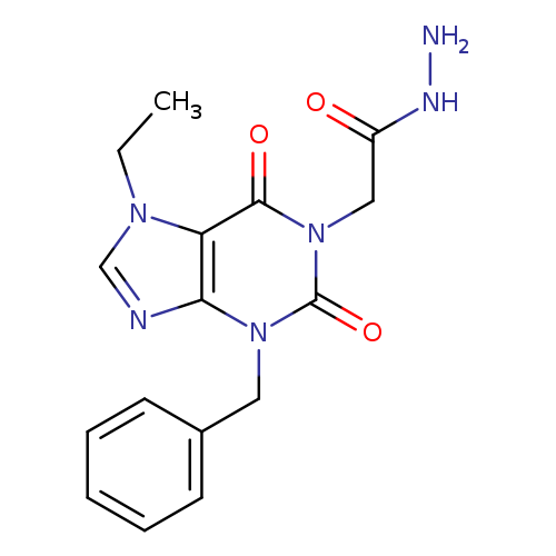NNC(=O)Cn1c(=O)n(Cc2ccccc2)c2c(c1=O)n(CC)cn2