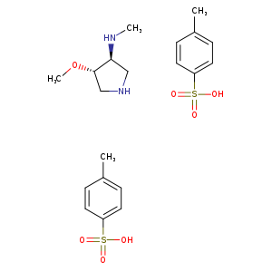 Cc1ccc(cc1)S(=O)(=O)O.Cc1ccc(cc1)S(=O)(=O)O.CN[C@H]1CNC[C@@H]1OC