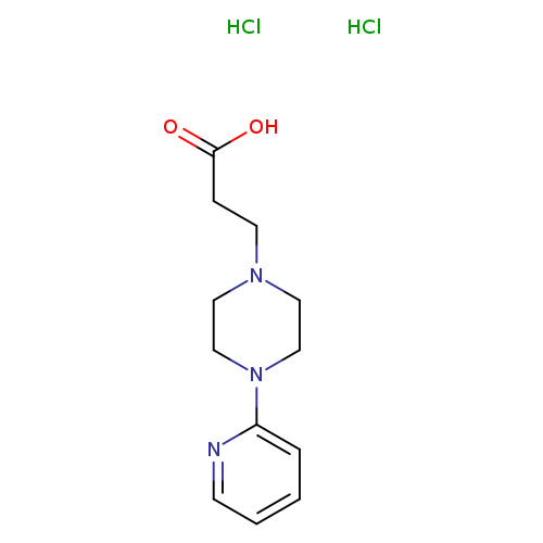 OC(=O)CCN1CCN(CC1)c1ccccn1.Cl.Cl