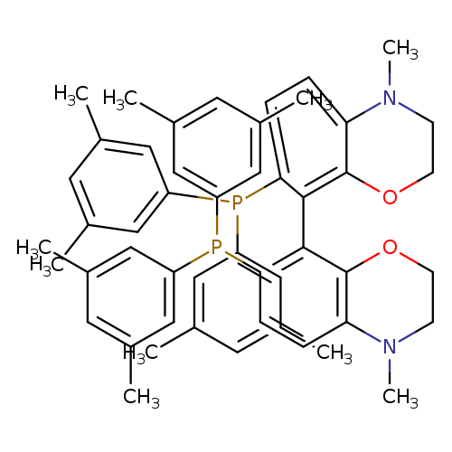 Cc1cc(C)cc(c1)P(c1ccc2c(c1c1c3OCCN(c3ccc1P(c1cc(C)cc(c1)C)c1cc(C)cc(c1)C)C)OCCN2C)c1cc(C)cc(c1)C