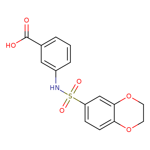 OC(=O)c1cccc(c1)NS(=O)(=O)c1ccc2c(c1)OCCO2