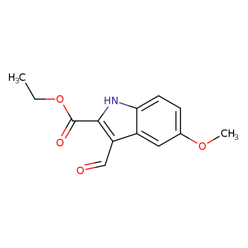 CCOC(=O)c1[nH]c2c(c1C=O)cc(cc2)OC