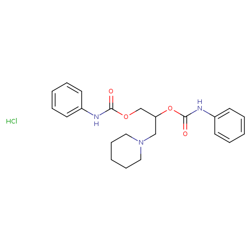O=C(Nc1ccccc1)OCC(OC(=O)Nc1ccccc1)CN1CCCCC1.Cl