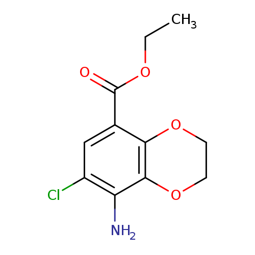 CCOC(=O)c1cc(Cl)c(c2c1OCCO2)N