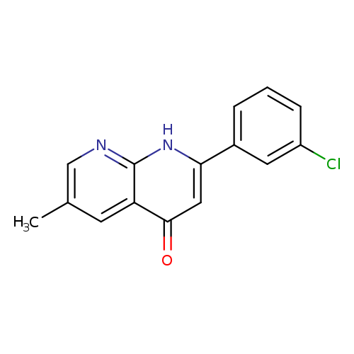 Cc1cnc2c(c1)c(=O)cc([nH]2)c1cccc(c1)Cl