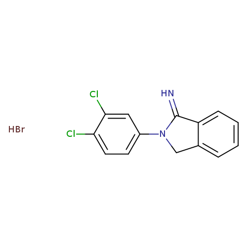 Clc1ccc(cc1Cl)N1Cc2c(C1=N)cccc2.Br