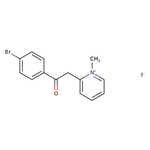 Brc1ccc(cc1)C(=O)Cc1cccc[n+]1C.[I-]