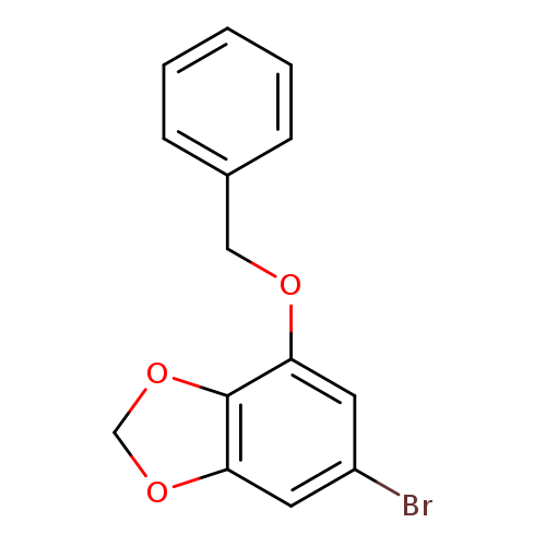 Brc1cc(OCc2ccccc2)c2c(c1)OCO2