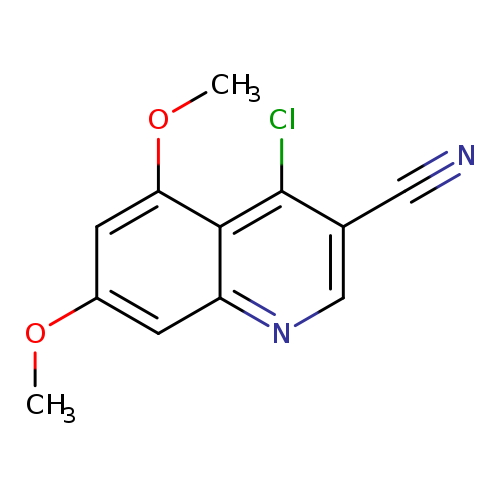 COc1cc(OC)cc2c1c(Cl)c(cn2)C#N