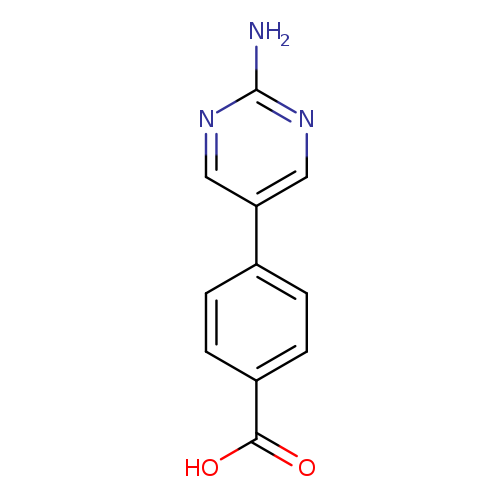 Nc1ncc(cn1)c1ccc(cc1)C(=O)O