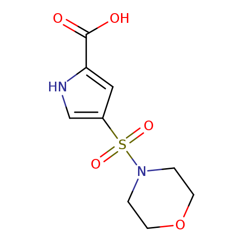 OC(=O)c1[nH]cc(c1)S(=O)(=O)N1CCOCC1