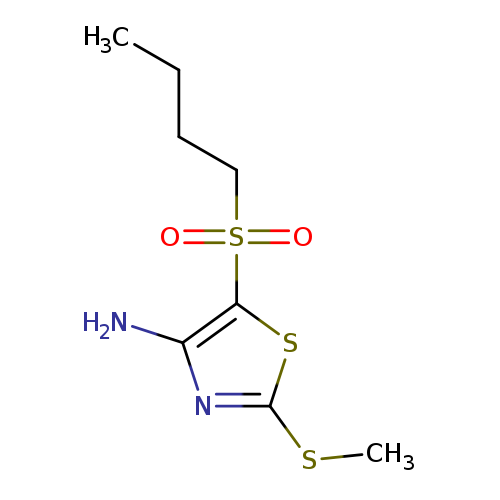 CCCCS(=O)(=O)c1sc(nc1N)SC