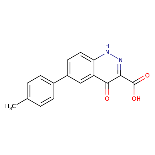 Cc1ccc(cc1)c1ccc2c(c1)c(=O)c(n[nH]2)C(=O)O