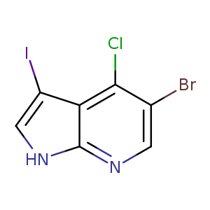 Brc1cnc2c(c1Cl)c(I)c[nH]2