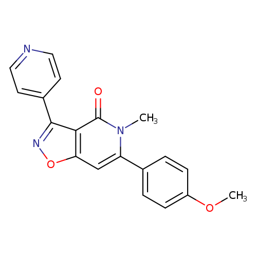 COc1ccc(cc1)c1cc2onc(c2c(=O)n1C)c1ccncc1