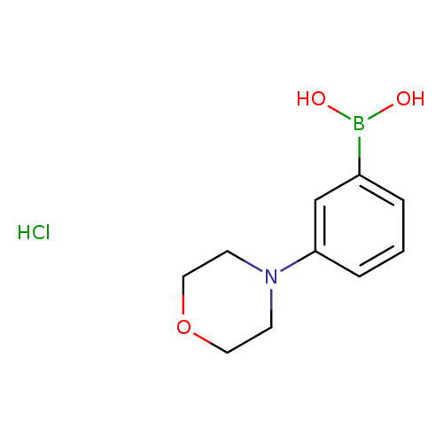 OB(c1cccc(c1)N1CCOCC1)O.Cl