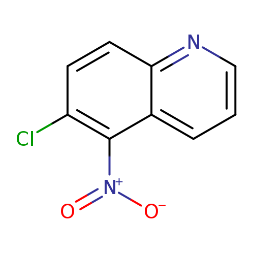 [O-][N+](=O)c1c(Cl)ccc2c1cccn2