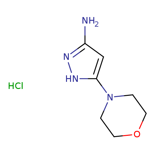 Nc1cc([nH]n1)N1CCOCC1.Cl