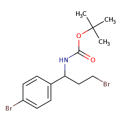 BrCCC(c1ccc(cc1)Br)NC(=O)OC(C)(C)C