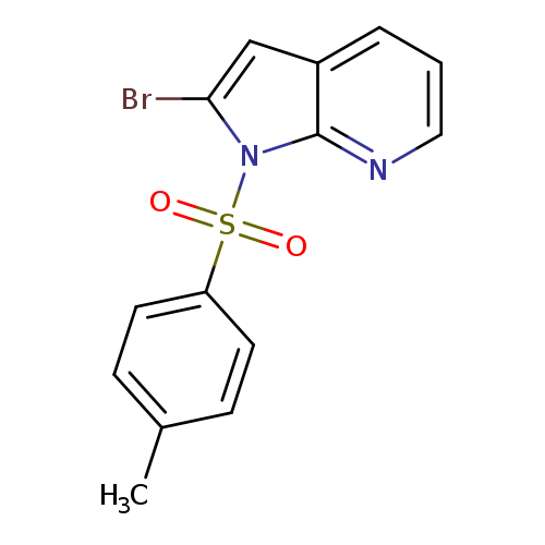 Cc1ccc(cc1)S(=O)(=O)n1c(Br)cc2c1nccc2