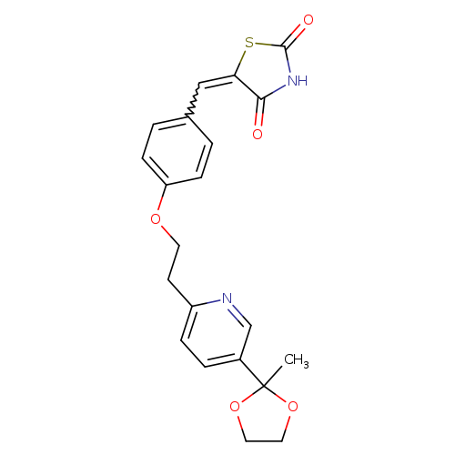 O=C1NC(=O)C(=Cc2ccc(cc2)OCCc2ccc(cn2)C2(C)OCCO2)S1