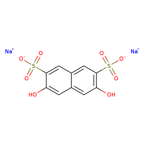 Oc1cc2cc(O)c(cc2cc1S(=O)(=O)[O-])S(=O)(=O)[O-].[Na+].[Na+]