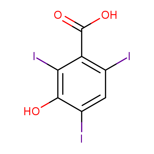 OC(=O)c1c(I)cc(c(c1I)O)I