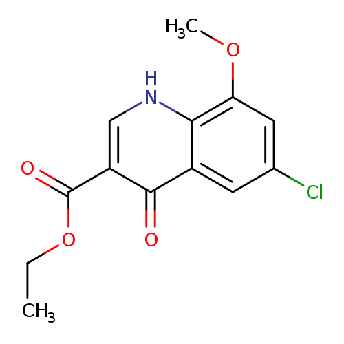CCOC(=O)c1c[nH]c2c(c1=O)cc(cc2OC)Cl