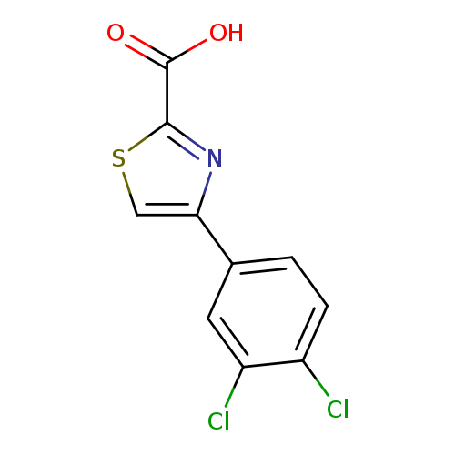 OC(=O)c1scc(n1)c1ccc(c(c1)Cl)Cl