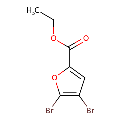 CCOC(=O)c1oc(c(c1)Br)Br