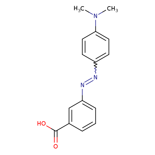 CN(c1ccc(cc1)N=Nc1cccc(c1)C(=O)O)C