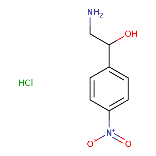 NCC(c1ccc(cc1)[N+](=O)[O-])O.Cl