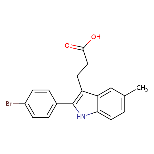 OC(=O)CCc1c([nH]c2c1cc(C)cc2)c1ccc(cc1)Br