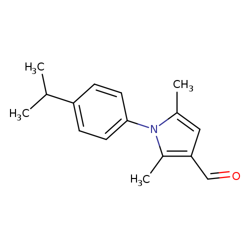 O=Cc1cc(n(c1C)c1ccc(cc1)C(C)C)C