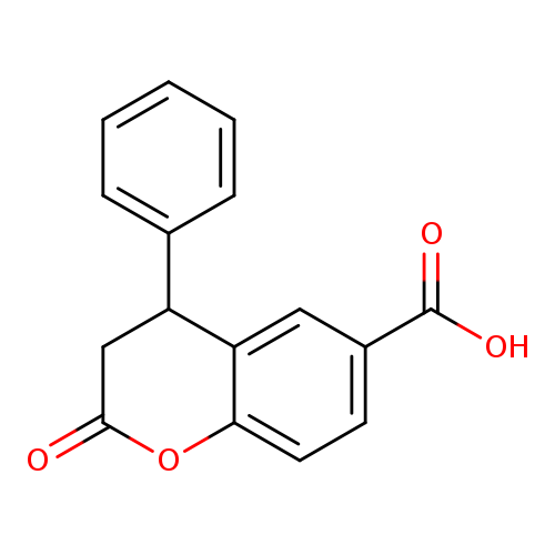 O=C1Oc2ccc(cc2C(C1)c1ccccc1)C(=O)O